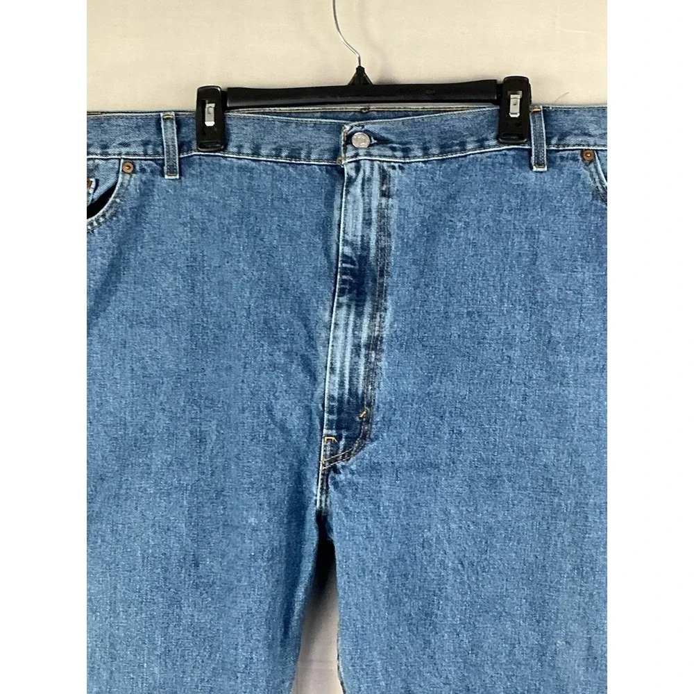 Levi's 505 Regular Fit Jeans Mens W58 L32 Blue Straight Leg 100% Cotton